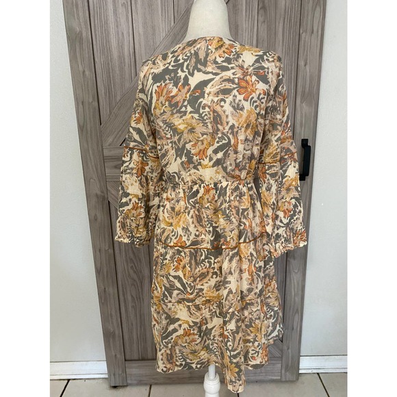 Shyanne medium BoHo floral, long sleeve mini dress - Picture 6 of 8